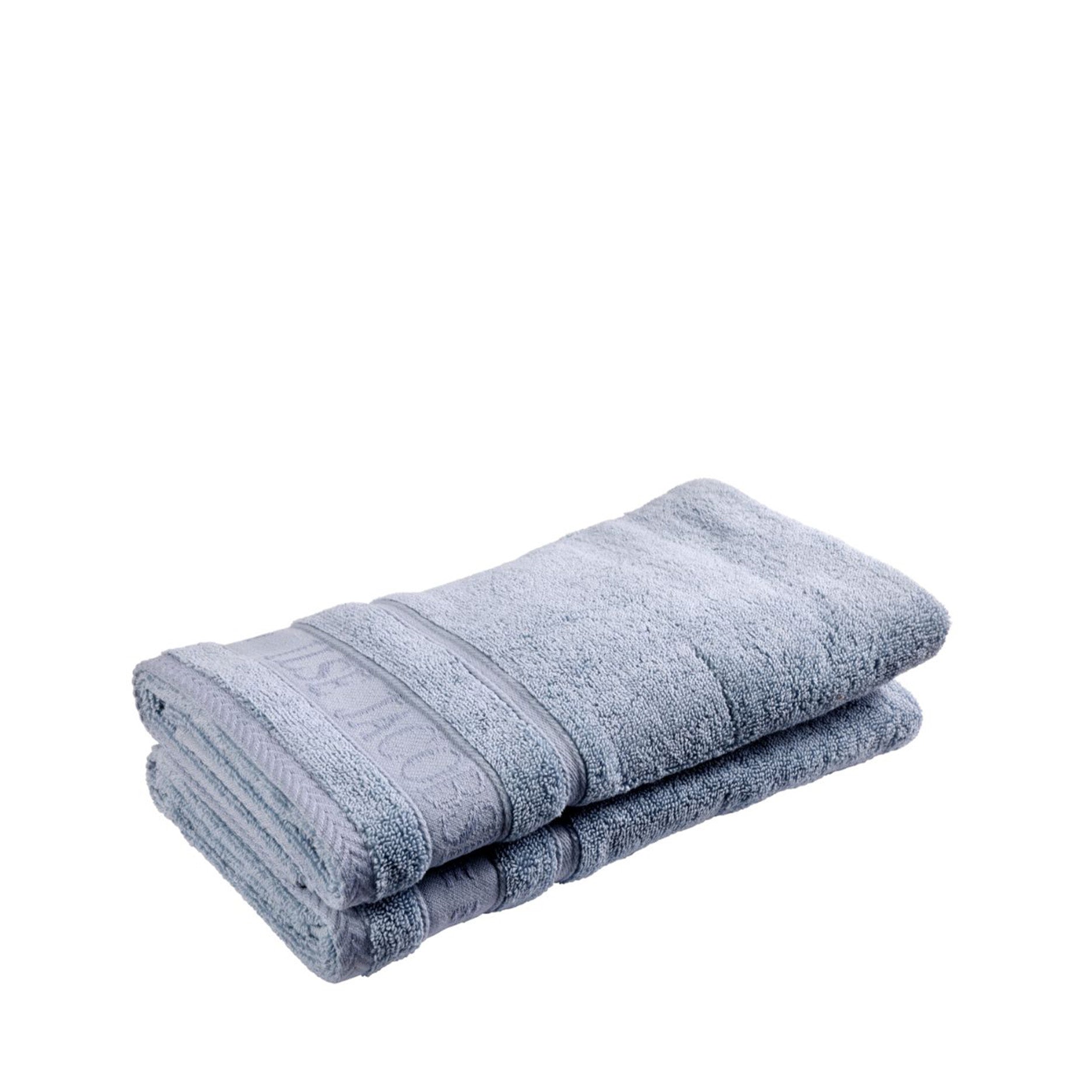 Håndklæde 2 stk 50x100 cm støvet blå